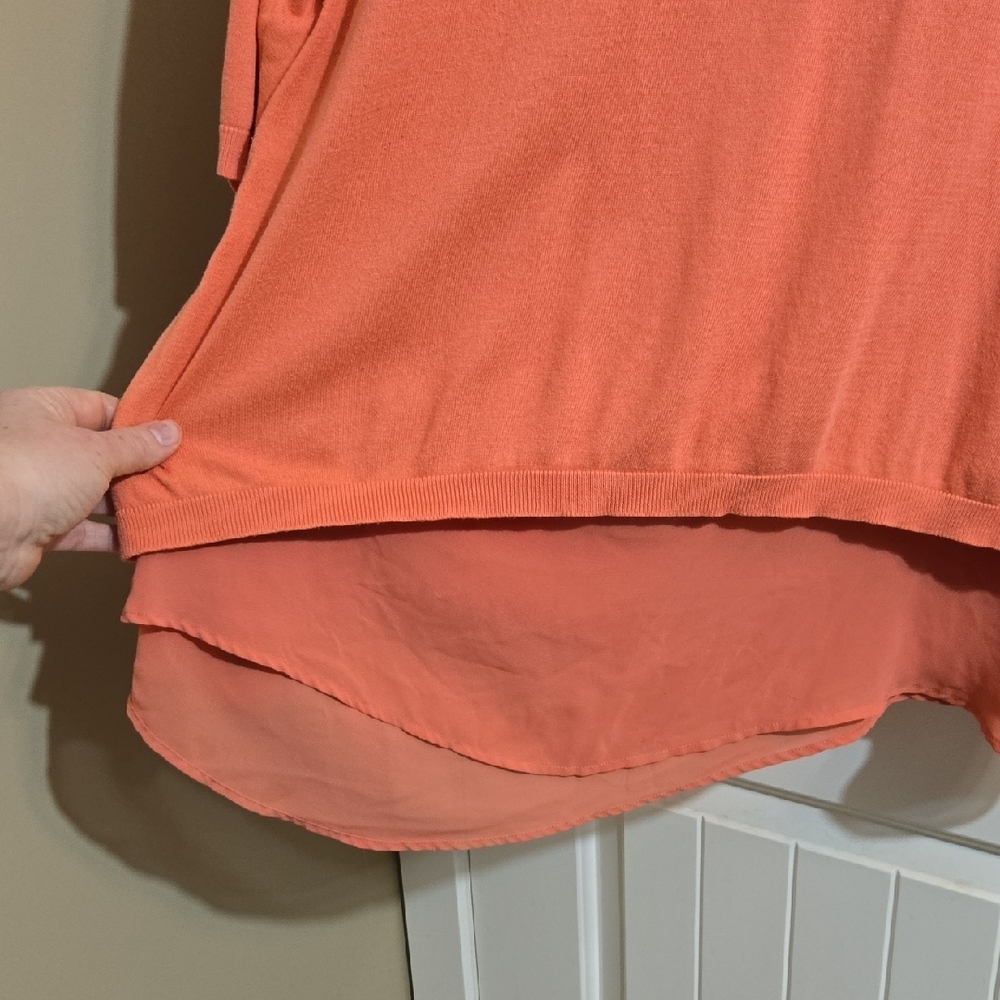 Torrid Plus Size 4X Women's Peach Blouse 1/2 Sleeve Cotton Blend - Picture 4 of 6